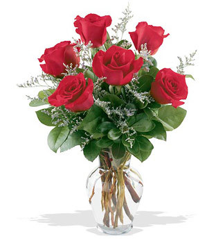 Ankara çiçek gönderme firmamızdan size özel Camda hazırlanmış 6 gül Ankara çiçek gönder firması şahane ürünümüz